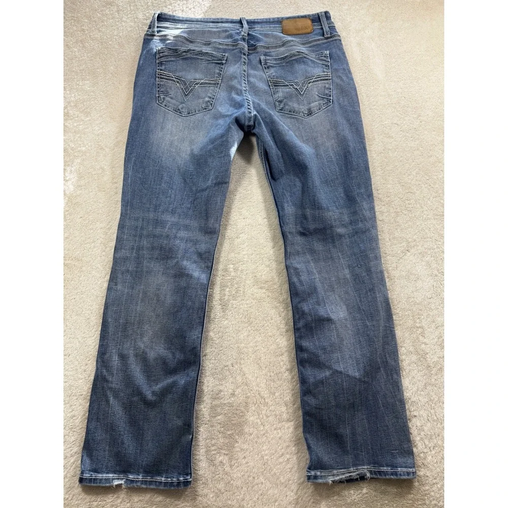 BKE Mens Carter Straight Stretch Blue Denim Jeans 36x32 Meas: 36x30